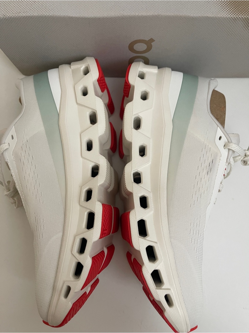 On Running Cloudmonster 1 White Mint Running Sneakers - Picture 6 of 7